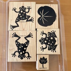 Stampin’ Up! Frog 5-Piece Stamp Set Frog-Themed Rubber Stamps